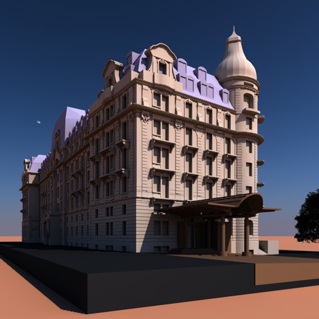 Der Baldachin vor dem Haupteingang ist herausnehmbar.